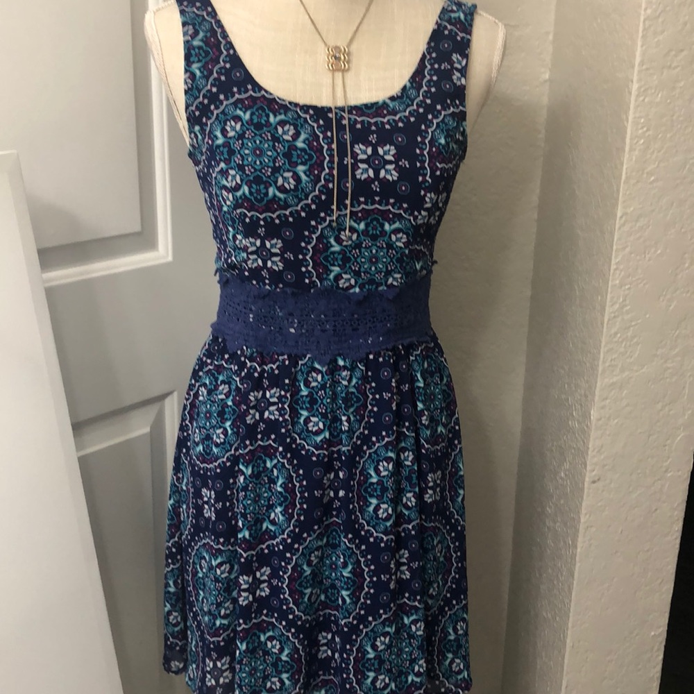Small ,multi color dress.